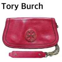 在飛比找蝦皮購物優惠-TORY BURCH 手拿包 肩背包 皮革 紅色 merca