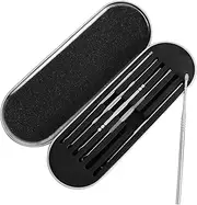 Gatuida 6Pcs Ear Wax Removal Tool Ear Cleaning Spoons with Storage Box Spiral Design for Removal Family Essential Ear Cleaner Kit