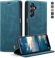 [owlhold] Mobile Phone Case for Samsung Galaxy A25 5G, Premium Leather Case, Soft Vintage Nubuck Leather, Foldable Stand, Flip Case, Card Slot, Stand Function, Protective Case for Samsung Galaxy A25 5G