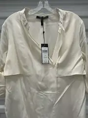 Bcbg White Blouse Size Medium New With Tags
