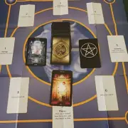 Tarot cards deck with diagram sheet