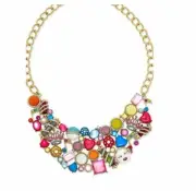 Betsey Johnson xox Trolls multi Charm Bib Statement Necklace NWT $140