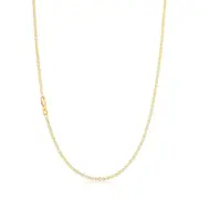 9ct Yellow Gold Silver Filled 45cm Anchor Chain