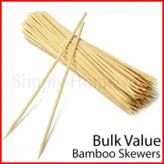 Bamboo Skewers 5mm Wooden Skewer BBQ Kebab Meat Bulk Cheap Stick Party - 25 30cm