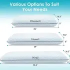 Memory Foam Pillows for Side, Back and Stomach Sleepers, Set of 2, Cooling Pi...