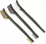 Origlam 3Pcs Mini Wire Brush Set, Rust Paint Metal Cleaner, Cleaning Welding Sla