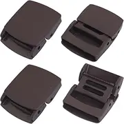 [LUORNG] 4PCS Brown Plastic Modern Belt Buckle, 1.4-1.5 inch (36-38mm) Wide, 17g, Unpolished, Canvas/Nylon Compatible