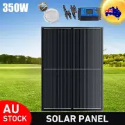12V 350W Solar Panel Kit Mono Fixed Home Caravan Camping Charging 30A Controller