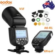 Godox V1F V1-F Round Head Flash Xpro-F Trigger for Fuji + AK-R1 Accessories Kit