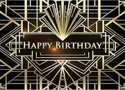 SeekPro Great Gatsby Party Backdrop 1920s Retro Roaring Background Adult Children Decoration Celebration Art Decor Birthday Wedding Party Photography Wallpaper Photo Booth Props