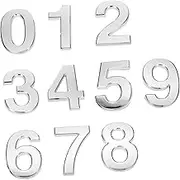 LIFKOME 10Pcs Self Adhesive House Number Door Numbers for Mailbox and Hotel for Smooth Surfaces Modern Address Signage