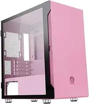 Mini ITX/Micro ATX Mid-Tower Computer Case, Tempered Glass Design, Split Cabinet Structure, Desktop Computer Case, Supports Water Cooling(Color 1)