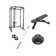 Endurance Pro Lat Power Rack & Bench Package