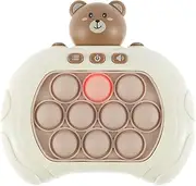 Push Pop Game Machine Light-Up Electric Push Pop Toy with 4 Playing Modes Battery Powered Portable Squeeze Bubble Sensory Toy Decompression Toy for Kids Teenagers Adults(B)