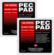 2PK - PEC-PAD Lint Free Wipes 4”x4” Non-Abrasive Cloth 100 Sheets Per/Pkg
