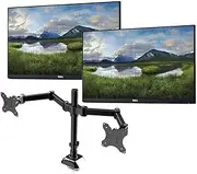 2 Units Dell P2219H Monitors (Renewed) and iDeer Life LS2 Dual Monitor Stand