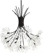 CJLWSLCO French Light Luxury Iron Dandelion Crystal Chandeliers Bedroom Living Room Dining Room Decorative Hanging Lamp LEDG9 Light Source 19 Heads Pendant Lightled Modern Simple Household Lighting Fi