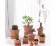 Red Pottery Flower Pot: Ceramic clay breathable tile pot with low temperature permeability and strong quality - suitable for indoor planters