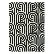 NEW Florence Broadhurst Rug Turnabouts Black & White 280x200cm