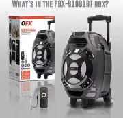 Rechargeable Portable Speaker | 8" Woofer | 2,600 Watts | Bluetooth, AUX -SILVER