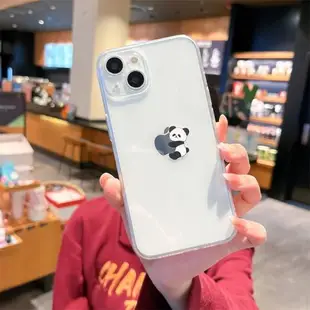 Panda可愛小熊貓創意適用iPhone14ProMax蘋果13手機殼14Plus透明11硅膠XR情侶XS全包7/8plus軟殼12男女6s防摔