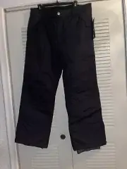New White Sierra Men's Black Toboggan Insulated Ski Pants 30" L