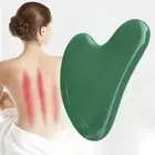 Massage Faux Jade Exquisite Body Massage Heart-shaped Massage Roller Board Green
