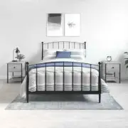 NNEVL Bedside Tables 2 pcs Grey Sonoma 34x35.5x45 cm Engineered Wood