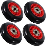 4pcs Roller Wheel Universal Wheel Wheel Bearing Fitness Equipment Supports Fitness Equipment Accessories Abdominal Wheel Ab Wheel Roller Pa Black