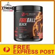 RED DRAGON FIREBALL BLACK FAT BURNER 40SRV // THERMOGENIC PRE WORKOUT EXPRESS PO