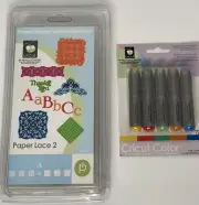 Cricut 2000941 Paper Lace 2 Cartridge + Color 5 Ink Cartridges Bundle