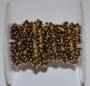 bulk beaded Rosary chain, 2mm Amethyst faceted bead jewelry making grapes chain