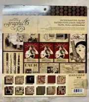 Graphic 45 *COMMUNIQUE* ORIGINAL 12x12 RETIRED Paper Pad Junk Journal NEW