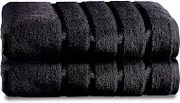 GC GAVENO CAVAILIA 500 GSM Luxury Bath Sheets, Extra Absorbent Premium Quality 2PK Large 100% Cotton Towels, Black, 2PK