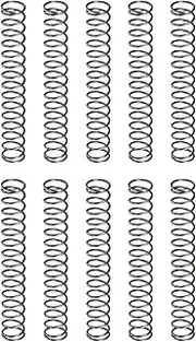 uxcell 10Pcs Compression Spring, 7mm OD, 0.7mm Wire Size, 50mm Free Length, Spring Steel Construction Extended Mechanical Compression Springs for Shop and Home Repairs, Silver Tone