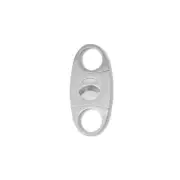 Playboy Silver Pocket Double Blade Stainless Steel Cigar Cutter Punch Scissors