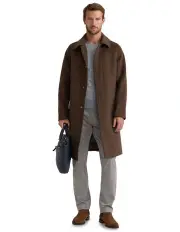 [Oxford] Casper Wool Coat in Brown