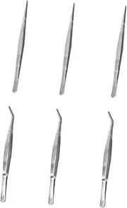 6pcs Professional Gardening Tweezers Heavy Duty Planting Tool for Succulents Indoor and Outdoor Use for Transplanting Seedlings and Flowers