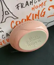 LE CREUST SALMON PINK LIGHT MACAROON PINK 6.75" /17CM OVAL BAKE BAKING DISH RARE