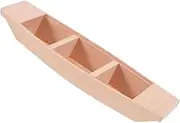 Handmade Wooden Boat Model Mini Boat for Micro Landscape DIY Garden Decor