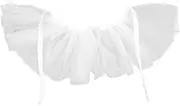 [VALICLUD] Fake Collar Accessories Tulle Ruffled Fake Collar Clown Collar Women Clown Costume Accessories Fake Collars Renaissance Neck Ruff Halloween Accessories Clown Accessories Mesh White