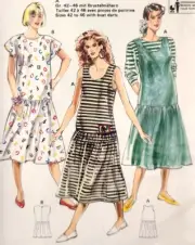 EASY UC Burda 5141 Sew Pattern Loose Oversized Drop Waist T-Shirt Dress 10-20