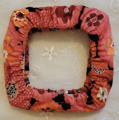 Maroon And Pink Flower Power 6x6 Grime Guard Cover For Q Snap Frame