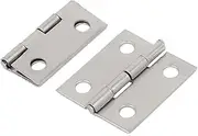 Aexit Jewelry (Construction hardware) Box Case Door Foldable pipe tube Hinges Silver Tone 18mm (72ry30qf52) Length 2PCS