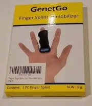 GenetGO Finger Splint Immobilizer Adjustable with Hook & Loop Tape 2 pieces