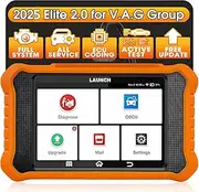 2025 LAUNCH Creader Elite V2.0 OBD2 Scanner for VW Audi Skoda Seat, Full Systems Bi-Directional Scan Tool for VAG Vehicles, All Services Car Code Reader, ECU Coding, AUTO VIN, Fr-ee Update