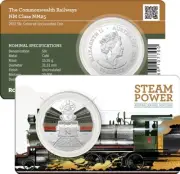 2022 50c Steam Power Commonwealth Railways NM25 Train Coin on Card UNC RAM UNC