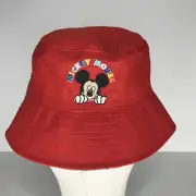 Disney Kids Red Micket Mouse Bucket Hat OSFM New
