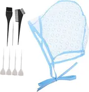12pcs Hair Highlighting Cap Kit Diy Home Salon Use Adjustable Highlighting Hat for Hair Coloring