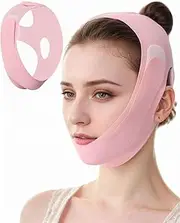 IPNSDON 1PCS V-Shape Chin Face Tightening Band,Reusable Chin Strap,Face Lifting Belt for Women,Adjustable Graphene Face Slimming Strap ，V Line Lifting Mask(Purple)